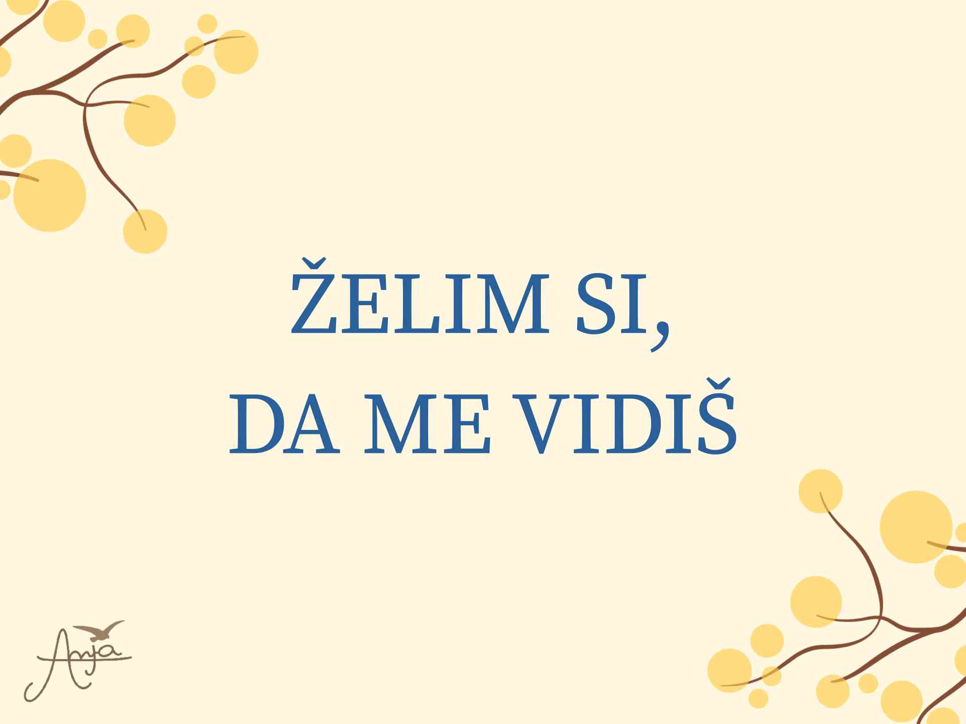 Želim si, da me vidiš