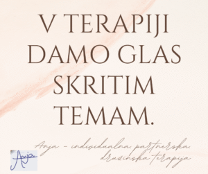 V terapiji damo gles skritim temam